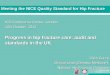 Meeting the NICE Quality Standard for Hip Fracture ICO Conference Centre, London 10th October 2012 Progress in hip fracture care: audit and standards in
