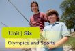 Unit | Six Olympics and Sports. Unit | Six Unit Goals: What You Should Learn to Do 1. Understand a sports event poster 2. Invite someone to see a sports