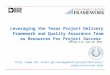 Version 1.0– June 18, 2013  Leveraging the Texas Project Delivery Framework and