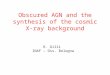 Obscured AGN and the synthesis of the cosmic X-ray background R. Gilli INAF – Oss. Bologna