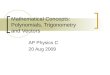 Mathematical Concepts: Polynomials, Trigonometry and Vectors AP Physics C 20 Aug 2009