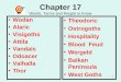 1 Chapter 17 Words, Terms and People to Know Wodan Alaric Visigoths Attila Vandals Odoacer Valhalla Thor Theodoric Ostrogoths Hospitality Blood Feud Wergeld