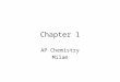 Chapter 1 AP Chemistry Milam. 1-1 matter and energy Matter takes up space and has mass, so anything besides light, energy, forces Mass is how much matter