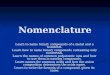 Nomenclature Learn to name binary compounds of a metal and a nonmetal. Learn how to name binary compounds containing only nonmetals. Learn the names of