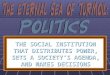 THE SOCIAL INSTITUTION THAT DISTRIBUTES POWER, SETS A SOCIETY’S AGENDA, AND MAKES DECISIONS