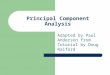 Principal Component Analysis Adapted by Paul Anderson from Tutorial by Doug Raiford