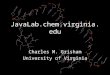 Interactive Biochemistry JavaLab.chem.virginia.edu Charles M. Grisham University of Virginia