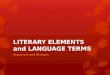LITERARY ELEMENTS and LANGUAGE TERMS Argument and Rhetoric