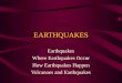 EARTHQUAKES Earthquakes Where Earthquakes Occur How Earthquakes Happen Volcanoes and Earthquakes