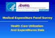 Medical Expenditure Panel Survey Health Care Utilization And Expenditures Data