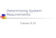 Determining System Requirements Classes 9,10. SDLC Project Identification & Selection Project Initiation & Planning Analysis ** Logical Design Physical