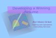 Developing a Winning Resume Ann Marie Dinkel Training and Operations Consulting Services