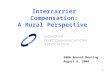 1 Intercarrier Compensation: A Rural Perspective 2006 Annual Meeting August 8, 2006