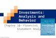 Investments: Analysis and Behavior Chapter 10- Financial Statement Analysis ©2008 McGraw-Hill/Irwin