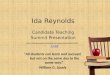 Ida Reynolds Candidate Teaching Summit Presentation  / E-Mail E-Mail “All students can learn and succeed,