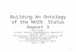 1 Building An Ontology of the NHIN: Status Report 3 Brand Niemann Co-Chair, Semantic Interoperability Community of Practice (SICoP) Best Practices Committee