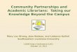 Community Partnerships and Academic Librarians: Taking our Knowledge Beyond the Campus Mary Lou Strong, Jean Badeau, and Ladonna Guillot Southeastern Louisiana