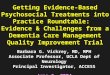 Getting Evidence-Based Psychosocial Treatments into Practice Roundtable: Evidence & Challenges from a Dementia Care Management Quality Improvement Trial
