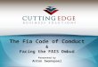 The Fia Code of Conduct & Facing the FAIS Ombud Presented by Anton Swanepoel