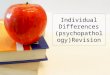 Individual Differences (psychopathology) Revision