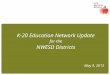 K-20 Education Network Update for the NWESD Districts May 9, 2013