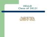 HELLO Class of 2013!. HOW TO BE SUCCESSFUL IN HIGH SCHOOL