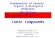 Chapter Four Ionic Compounds Fundamentals of General, Organic & Biological Chemistry 4th Edition Mohammed Hashmat Ali Southeast Missouri State University