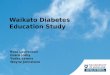 Waikato Diabetes Education Study Ross Lawrenson Grace Joshy Yoska Eerens Wayne Johnstone