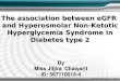 By Miss Jitjira Chaiyarit ID: 567110015-4 The association between eGFR and Hyperosmolar Non-Ketotic Hyperglycemia Syndrome in Diabetes type 2 Doctoral