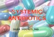 SYSTEMIC ANTIBIOTICS IHAB YOUNIS,MD. ß-LACTAM ANTIBIOTICS 1-Penicillins 2-Cephalosporins ß-lactam ring