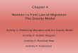 Chapter 4 Newton=s First Law of Migration: The Gravity Model Activity 1: Predicting Migration with the Gravity Model Activity 2: Scatter Diagram Activity