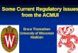 Bruce Thomadsen University of Wisconsin Madison Some Current Regulatory issues from the ACMUI