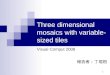 1 Three dimensional mosaics with variable- sized tiles Visual Comput 2008 報告者 : 丁琨桓