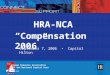 Copyright (C) 2006 HRA-NCA1 HRA-NCA “Compensation 2006” September 7, 2006 Capital Hilton Human Resource Association Of the National Capital Area DC SHRM
