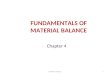 Chapter 4 FUNDAMENTALS OF MATERIAL BALANCE 1Dr.Riham Hazzaa