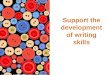 Support the development of writing skills © 2012 Pearson Australia ISBN: 9781442541757