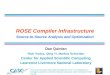 1 CASC ROSE Compiler Infrastructure Source-to-Source Analysis and Optimization Dan Quinlan Rich Vuduc, Qing Yi, Markus Schordan Center for Applied Scientific