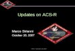 TIPS - October 18 2007 Updates on ACS-R Marco Sirianni October 18, 2007