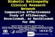 Diabetic Retinopathy Clinical Research Network Comparative Effectiveness Study of Aflibercept, Bevacizumab, or Ranibizumab for DME Supported through a