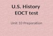 U.S. History EOCT test Unit 10 Preparation SSUSH 25
