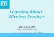 WirelessED  Created by Consumer Action. Sponsored by © Consumer Action 2011 Learning About Wireless Services