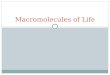 Macromolecules of Life. Organic v. Inorganic Organic molecules are carbon based; they are the second most common molecules found in living things next
