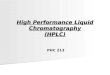 High Performance Liquid Chromatography (HPLC) PHC 213