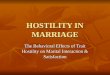 HOSTILITY IN MARRIAGE The Behavioral Effects of Trait Hostility on Marital Interaction & Satisfaction
