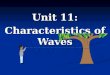 Unit 11: Characteristics of Waves. Waves  Waves are rhythmic disturbances that carry energy through matter or space  A wave is the result of energy