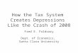 How the Tax System Creates Depressions Like the Crash of 2008 Fred E. Foldvary Dept. of Economics, Santa Clara University