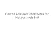 How to Calculate Effect Sizes for Meta-analysis in R