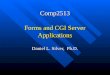 Comp2513 Forms and CGI Server Applications Daniel L. Silver, Ph.D