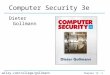 Chapter 17: 1 Computer Security 3e Dieter Gollmann 