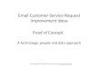 Email Customer Service Request Improvement Ideas Proof of Concept ©Copyright 2014 ® All rights reserved Wayne Tarken – wayne@waynetarken.comwayne@waynetarken.com